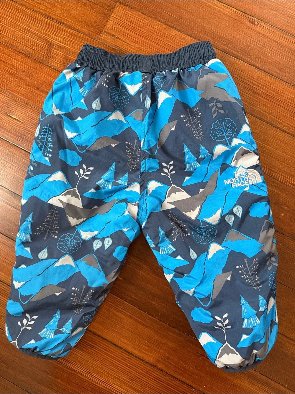 The North Face Infant Reversible Blue Mountain-Print Snow Pants
